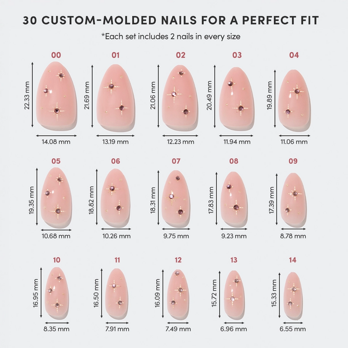 Glamnetic Press On Nails - Pink Comet