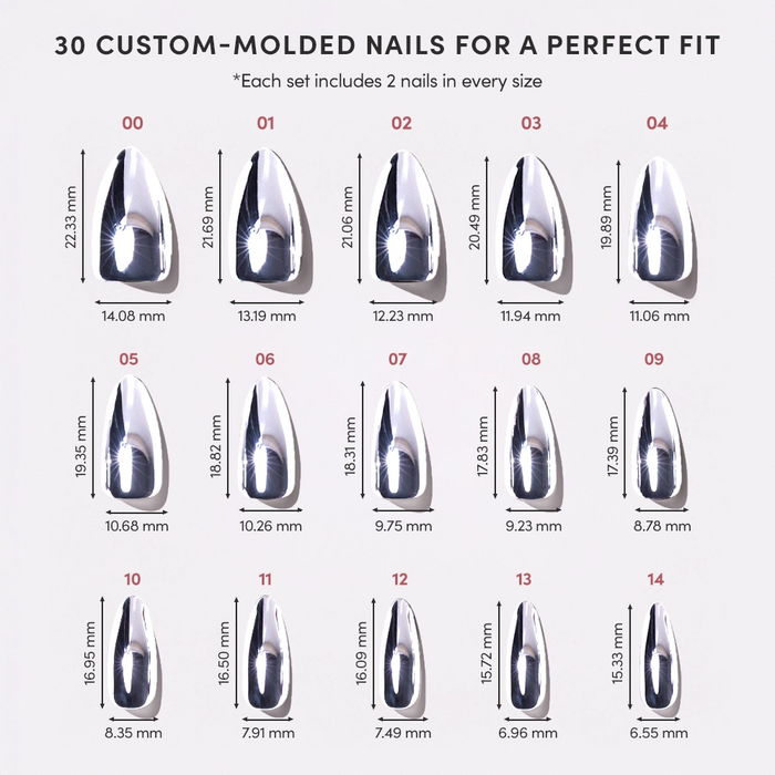 Glamnetic Press On Nails - Platinum