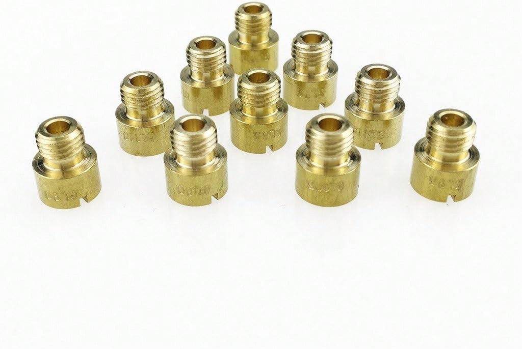 Glixal Jog 50cc 72cc 1PE40QMB Scooter Carburetor VM11_22 Pit Bike ATV Dirt Bike Main Jet #70#75#80#85#90#95#100#105#110#115 (10 Pcs Set, M6 X 075)
