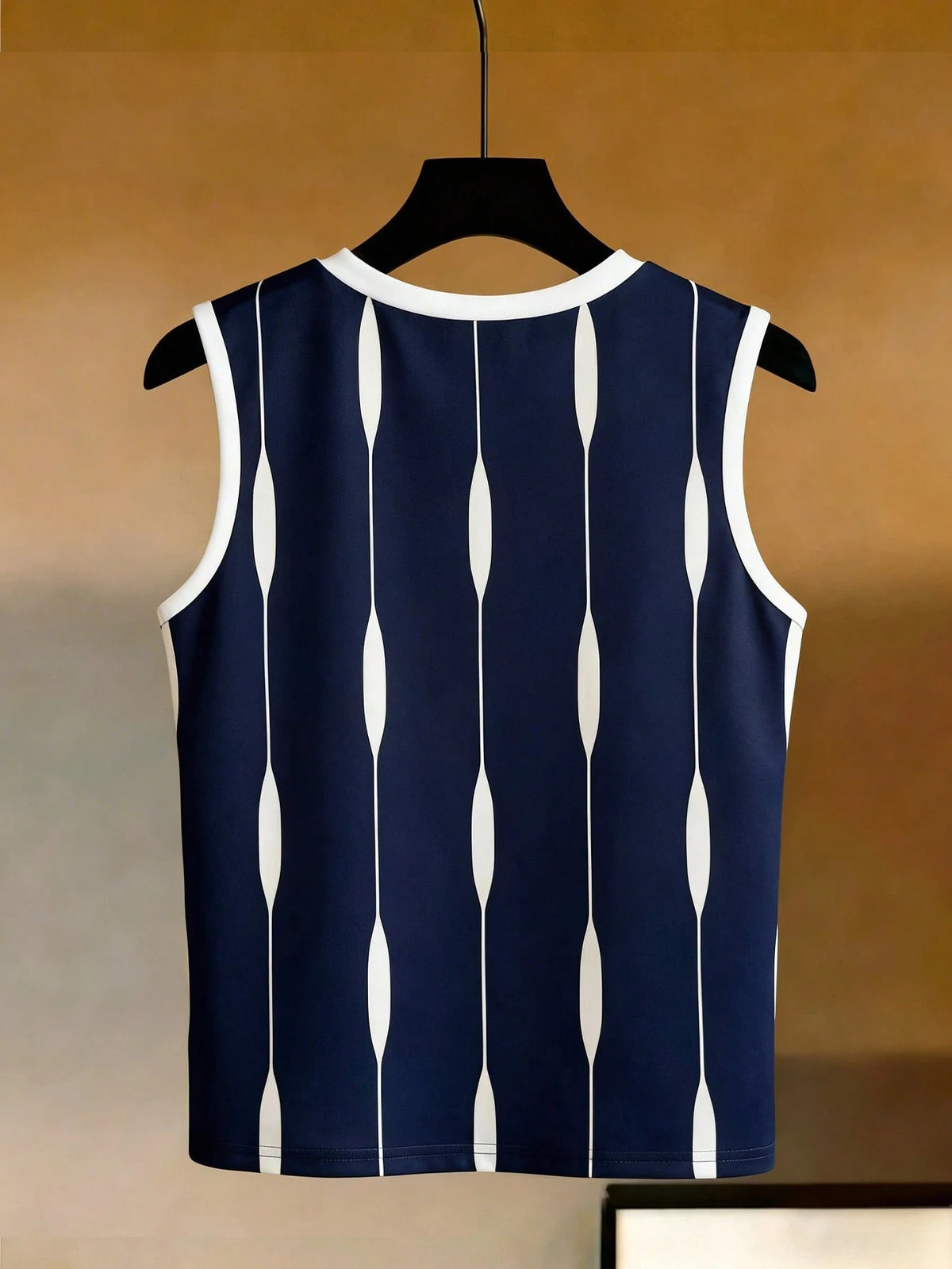 GlowEve Contrast Stripe Knit Sleeveless Tank Top For Women