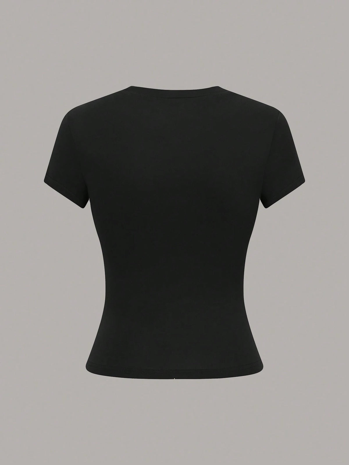 GlowEve 's Women's Summer Casual Crew Neck Short Sleeve T-Shirt Tops,Solid Color Black And White Basics Everyday For Work Office, Party