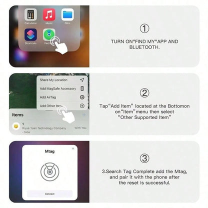 GPS Tracker For Car,Mini Trackers Device With Weatherproof-No Monthly Fee-Best Hidden GPS Trackers,Anti-Lost Device,Works With Apple Find My Gift
