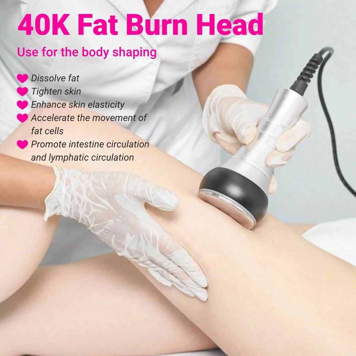HanTai Spa RF Radiofrequency Medical Multifunctional Device, 3 In 1 RF Radio Frequency 40K Cavitation Body Slimming, Mini Vaceum Cavitation Machine For Skin Care Body Fat Removal