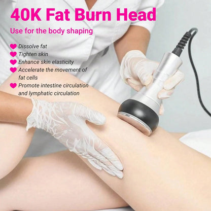 HanTai Spa RF Radiofrequency Medical Multifunctional Device, 3 In 1 RF Radio Frequency 40K Cavitation Body Slimming, Mini Vaceum Cavitation Machine For Skin Care Body Fat Removal