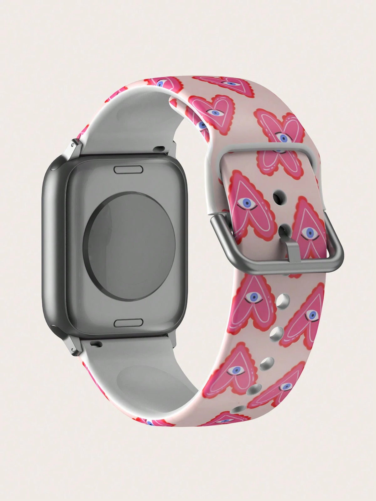 Heart Eyes Silicone Watch Band Compatible With Apple Watch 38mm 40mm 41mm 42mm 44mm 45mm 49mm, Fits Apple Watch Series Ultra/SE/8/7/6/5/4/3/2/1, Unisex Fashion Accessory