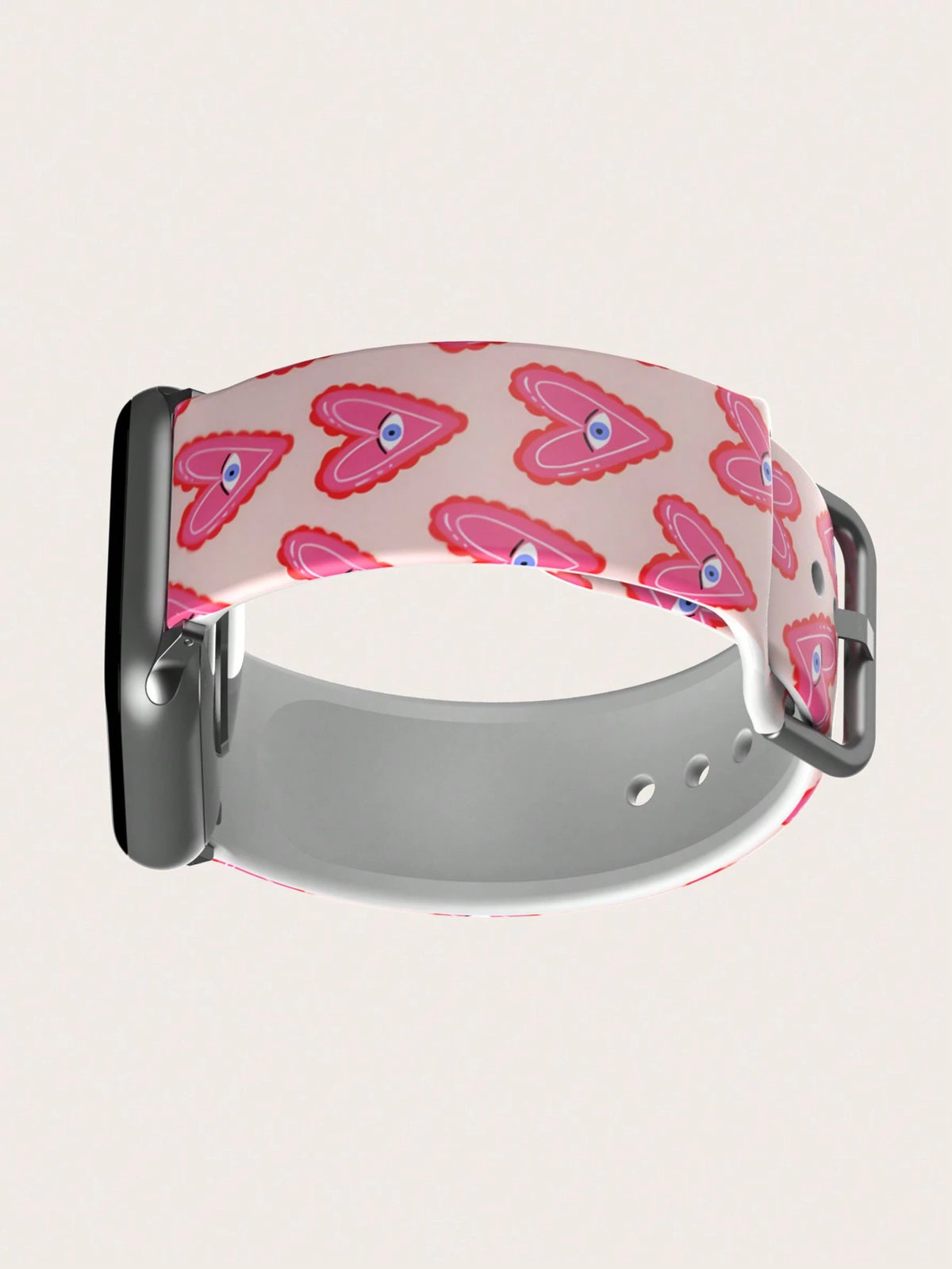 Heart Eyes Silicone Watch Band Compatible With Apple Watch 38mm 40mm 41mm 42mm 44mm 45mm 49mm, Fits Apple Watch Series Ultra/SE/8/7/6/5/4/3/2/1, Unisex Fashion Accessory