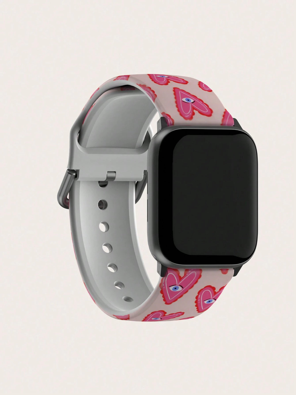Heart Eyes Silicone Watch Band Compatible With Apple Watch 38mm 40mm 41mm 42mm 44mm 45mm 49mm, Fits Apple Watch Series Ultra/SE/8/7/6/5/4/3/2/1, Unisex Fashion Accessory