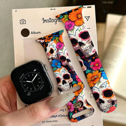 Heart Eyes Silicone Watch Band Compatible With Apple Watch 38mm 40mm 41mm 42mm 44mm 45mm 49mm, Fits Apple Watch Series Ultra/SE/8/7/6/5/4/3/2/1, Unisex Fashion Accessory