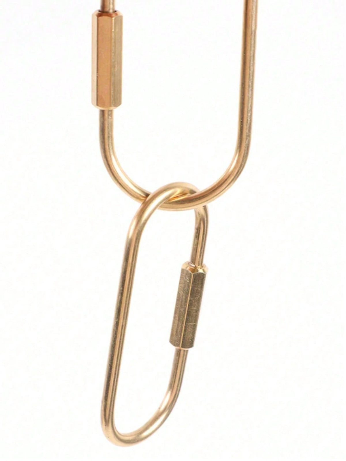 Heavy Duty Brass Screw Lock Keychain- Solid Brass Keyring With Screw Lock Carabiner, Key Chain, And Bag Charm; Minimalist Metal Keyring Suitable For Car Keys, House Keys, Backpack Keys, Wallet Keys