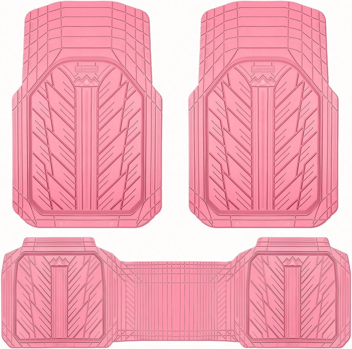 Heavy Duty Rubber Car Floor Mats Deep Waterproof All Weather Universal Fit For Car Suv Truck Van Durable Black Floor Liners Trim To Fit Design