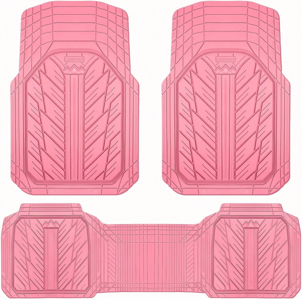 Heavy Duty Rubber Car Floor Mats Deep Waterproof All Weather Universal Fit For Car Suv Truck Van Durable Black Floor Liners Trim To Fit Design