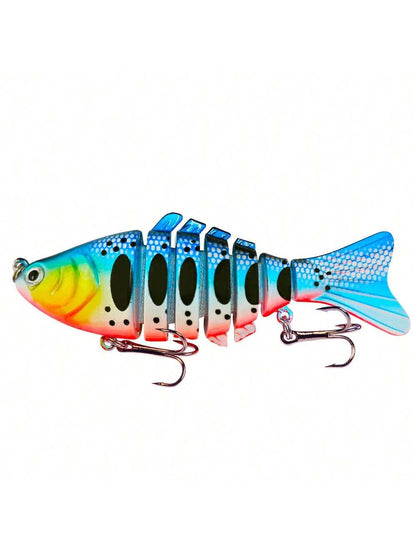HENGJIA 1pc/2pcs 10cm 15.6g/23g Jointed Lure Minnow 7-Section Artificial Hard Bait Crankbait For Bass And Pike Fishing