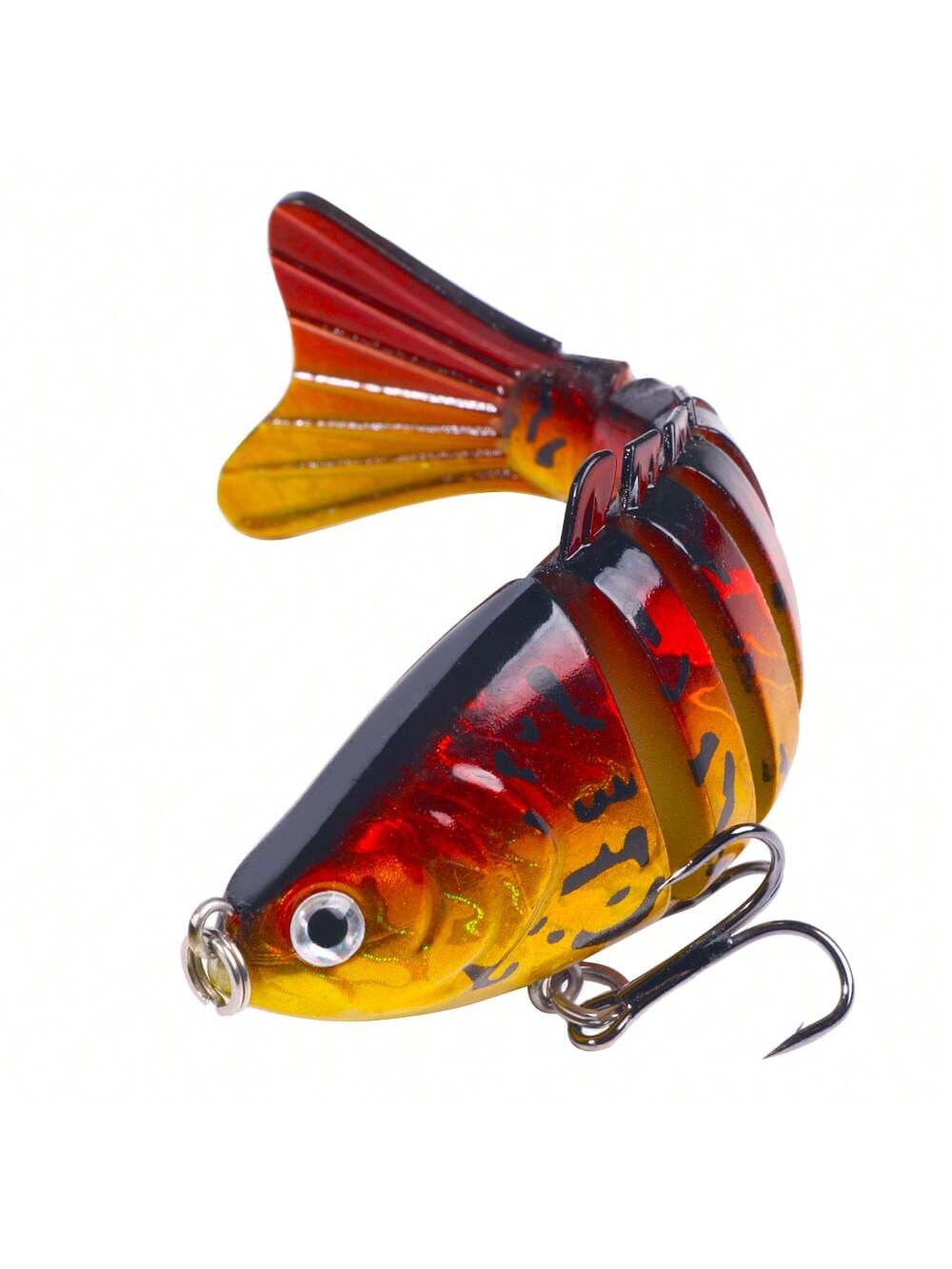 HENGJIA 1pc/2pcs 10cm 15.6g/23g Jointed Lure Minnow 7-Section Artificial Hard Bait Crankbait For Bass And Pike Fishing
