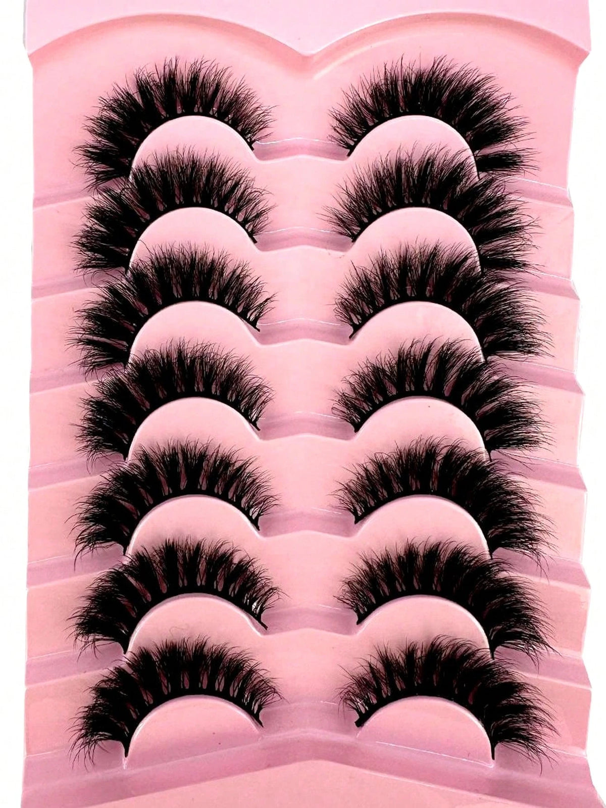 Hot 7 Pairs Of Cat Eye 3d Mink Fur False Eyelashes, Soft, Fine, Natural & Reusable Lashes For Thick & Lengthening Strip Lashes,Lashes,Eyelashes,Fake Lashes