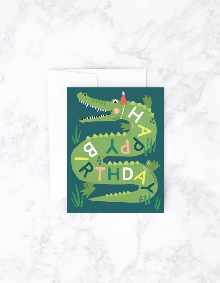 Idlewild Co. Greeting Card - Gator Birthday