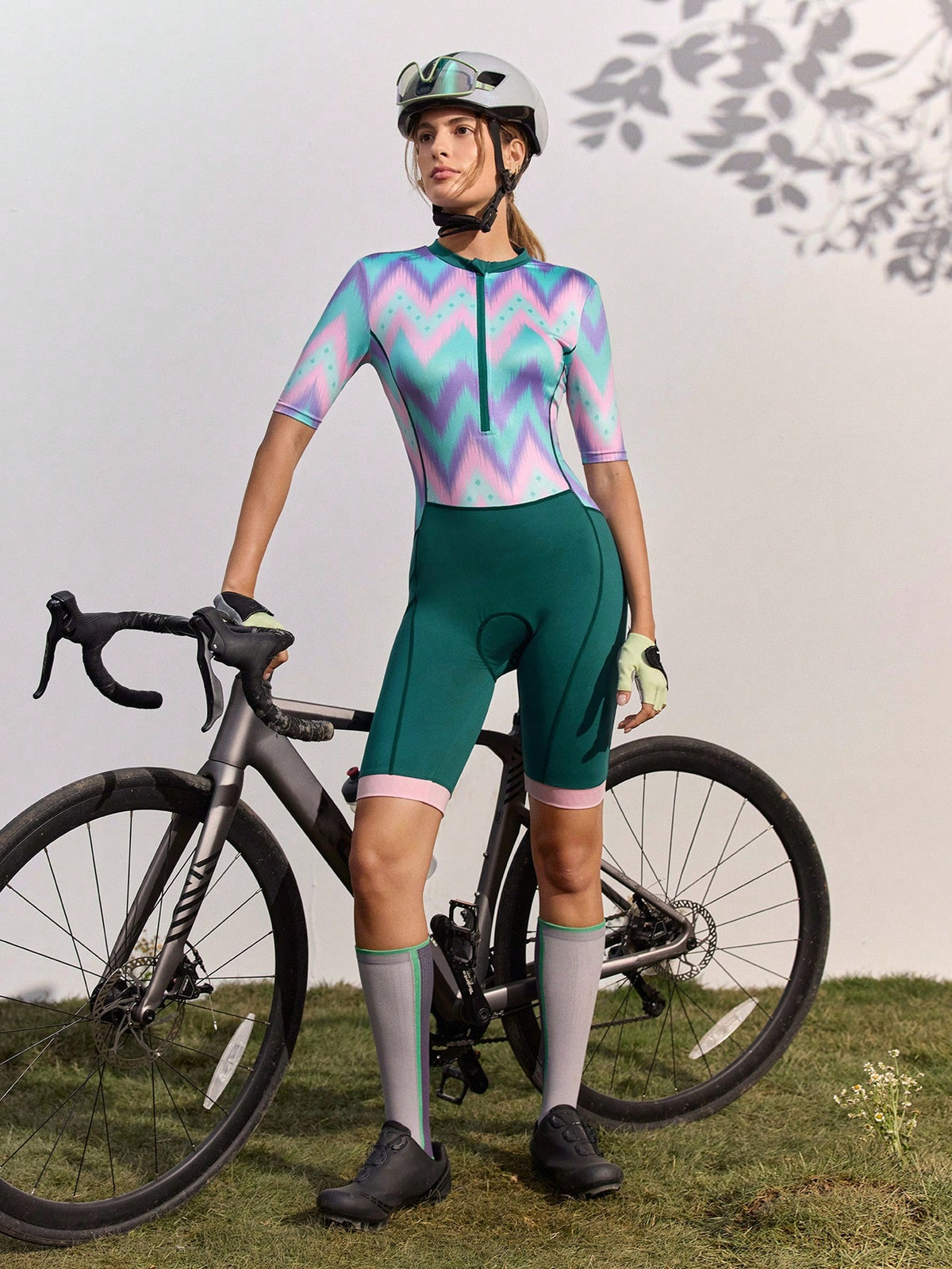 In My Nature Women's Colorblock Casual Daily Outdoor Sports Cycling Romper