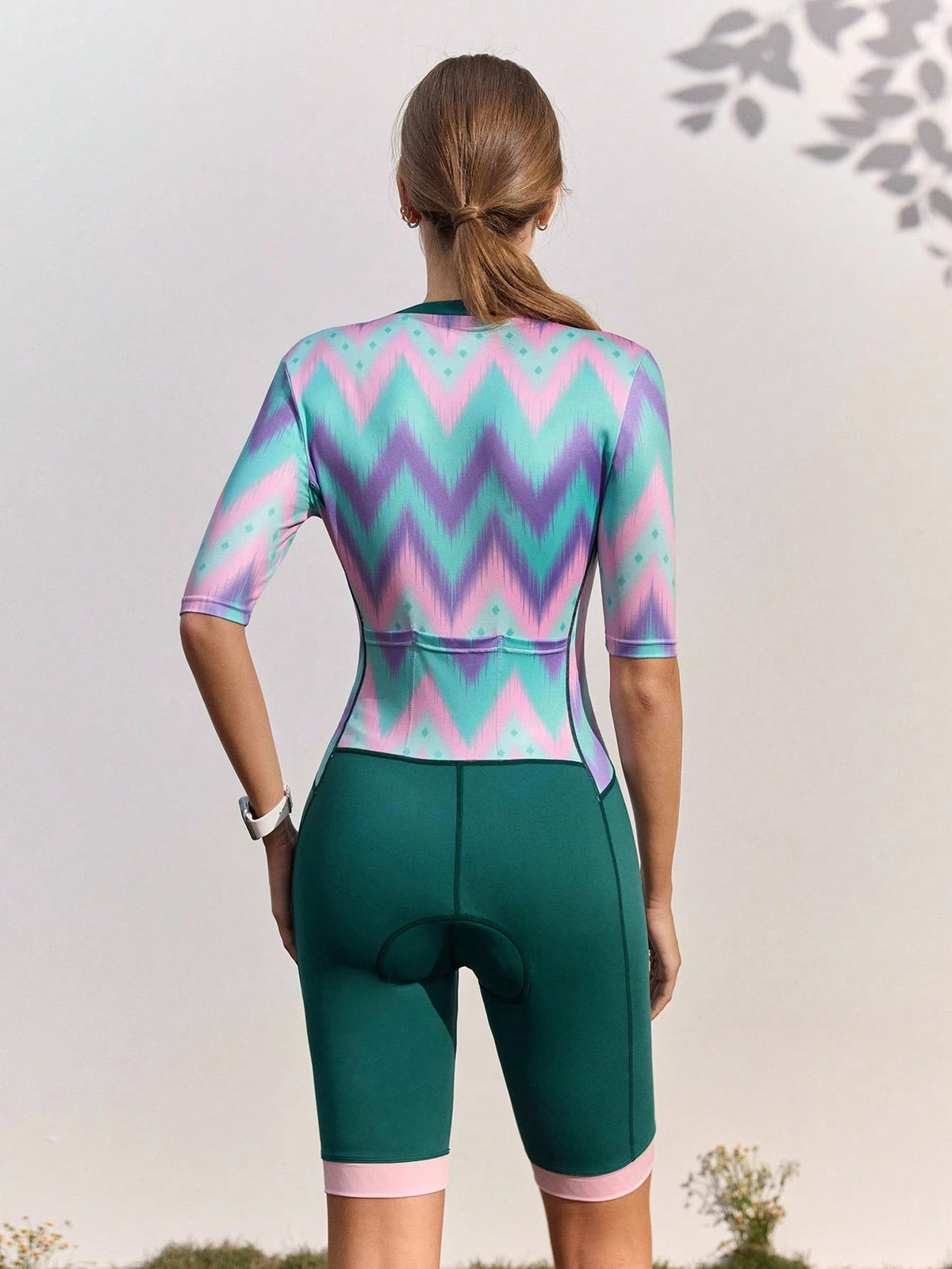 In My Nature Women's Colorblock Casual Daily Outdoor Sports Cycling Romper