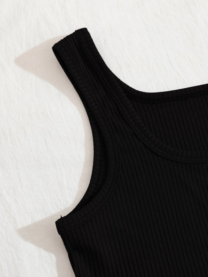 INAWLY Drawstring Side Crop Tank Top