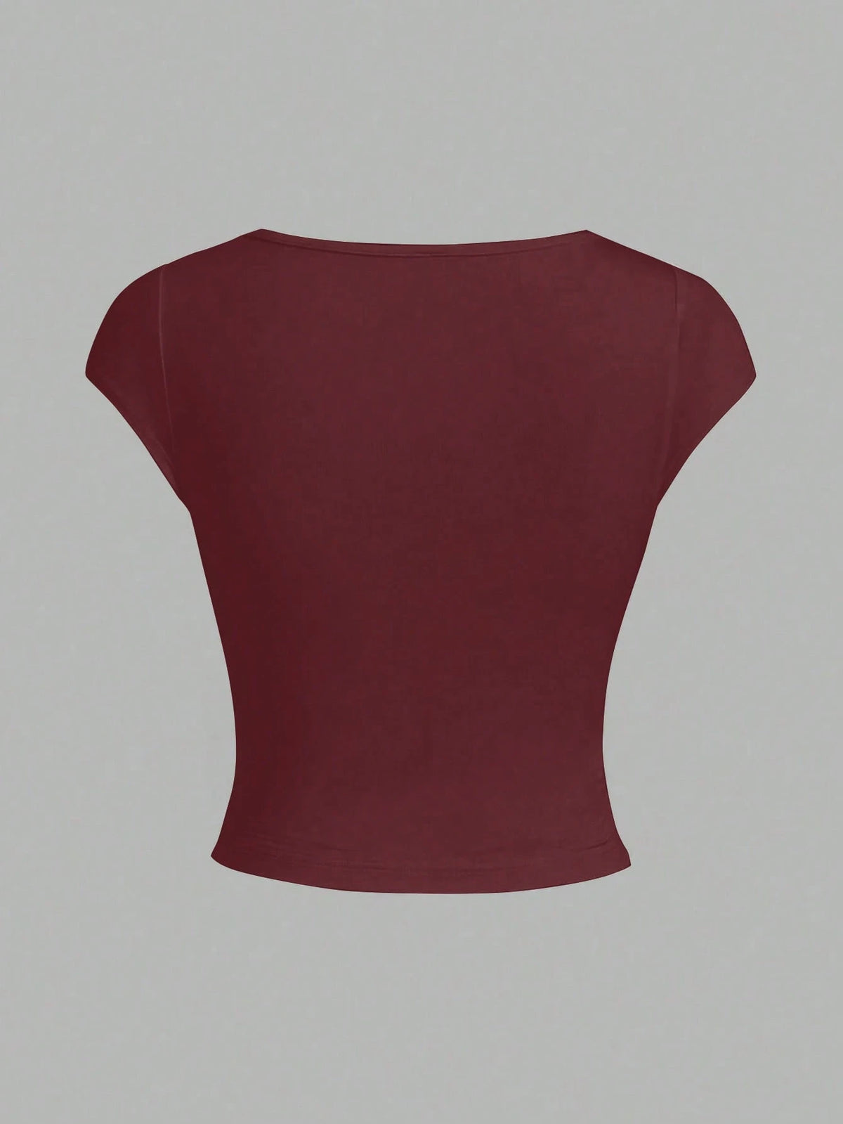 INAWLY Solva Women Deep V Neck Plain Short Sleeve T-Shirt, Casual Summer