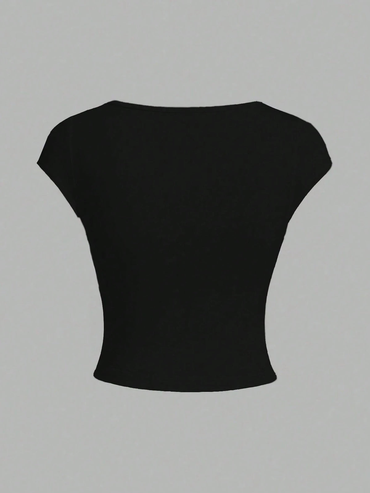 INAWLY Solva Women Deep V Neck Plain Short Sleeve T-Shirt, Casual Summer