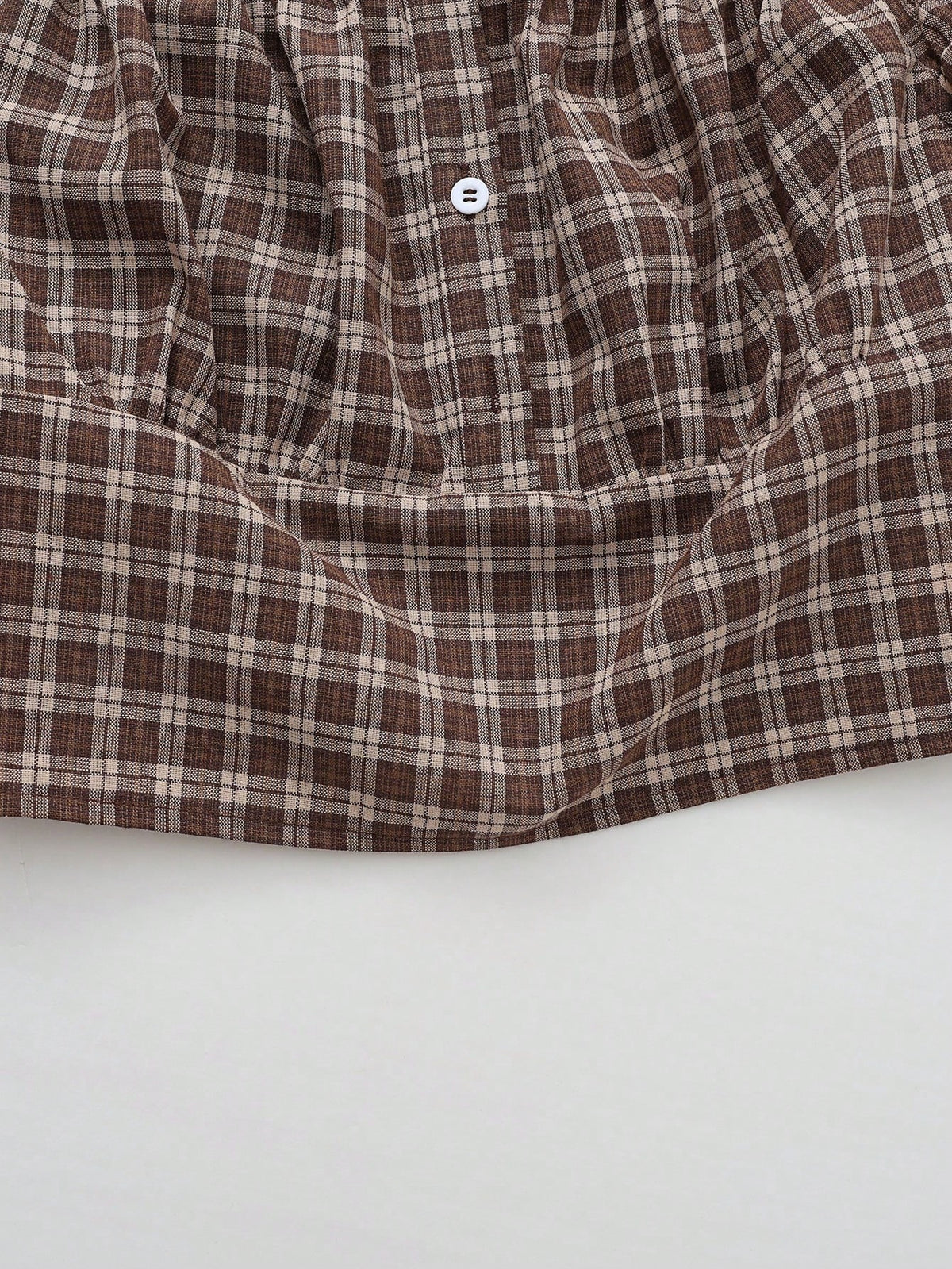 INAWLY Summer New Off-Shoulder Ruffle Classic Sexy Plaid Short Sleeve Ruffle Sleeve Women Blouse Shirt, Suitable For Travel, Date, Vacation, Commute, Party