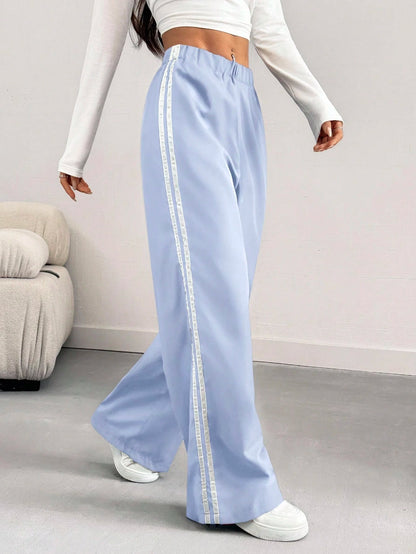 INAWLY Women's Casual Color Block Wide Leg Pants, Spring/Summer