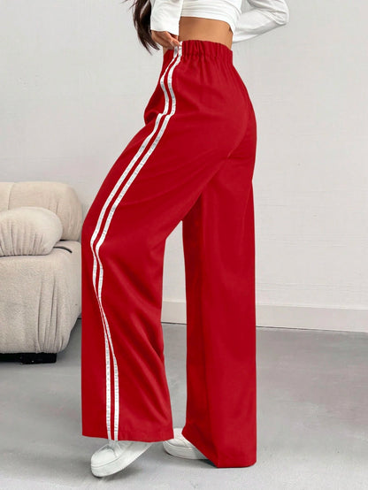 INAWLY Women's Casual Color Block Wide Leg Pants, Spring/Summer