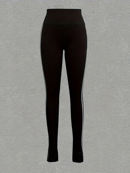 INAWLY Women's Casual Contrast Side Slouchy Leggings Fall Cloth For Women
