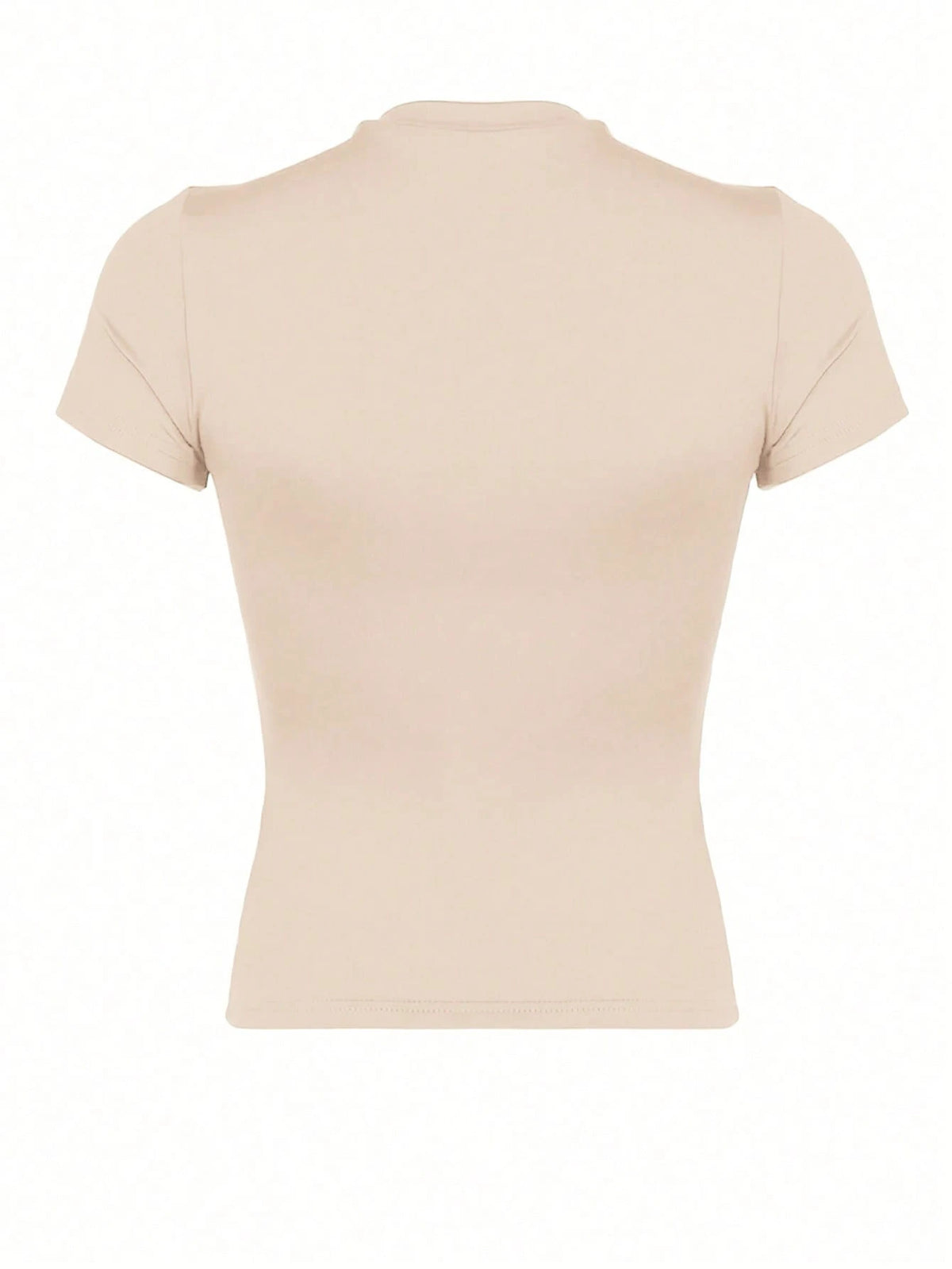 INAWLY Women's Solid Color Round Neck Short Sleeve T-Shirt, Simple And Fashionable, Suitable For Summer