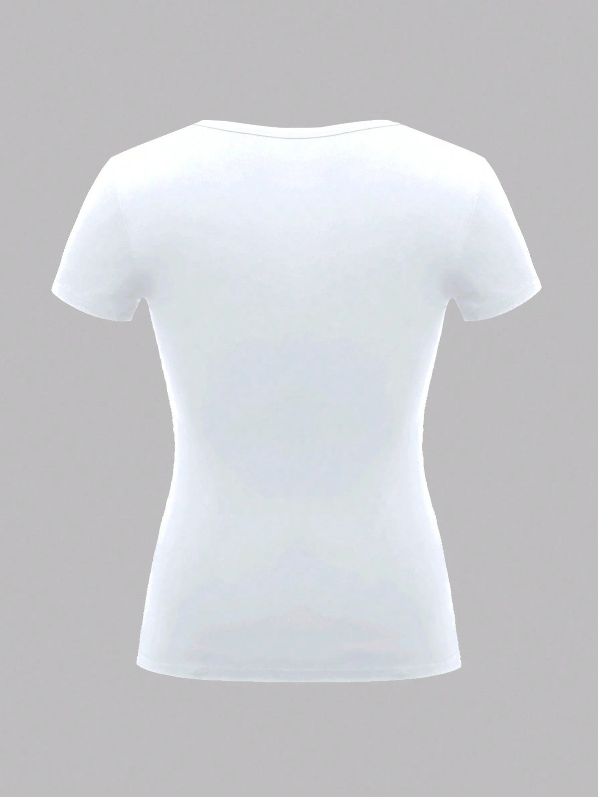 INAWLY Women Summer Short Sleeve T-Shirt With Front Button And Scoop Neckline