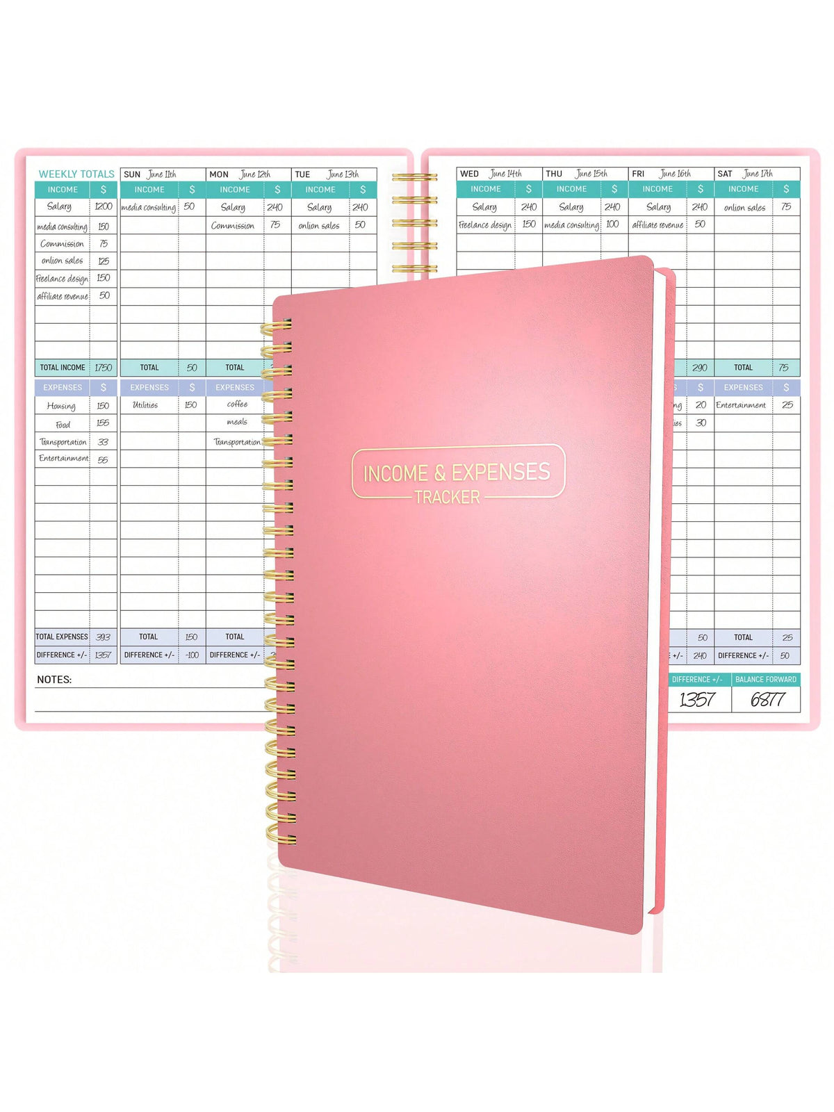 Income And Expense Tracker Notebook For Better Money Management- Bookkeeping Record Book- Income And Expense Log Book Small Business- Ledger Books For Bookkeeping Back To School School Supplies