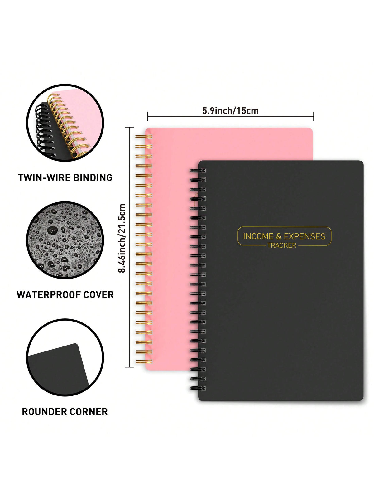 Income And Expense Tracker Notebook For Better Money Management- Bookkeeping Record Book- Income And Expense Log Book Small Business- Ledger Books For Bookkeeping Back To School School Supplies