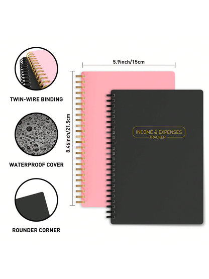 Income And Expense Tracker Notebook For Better Money Management- Bookkeeping Record Book- Income And Expense Log Book Small Business- Ledger Books For Bookkeeping Back To School School Supplies