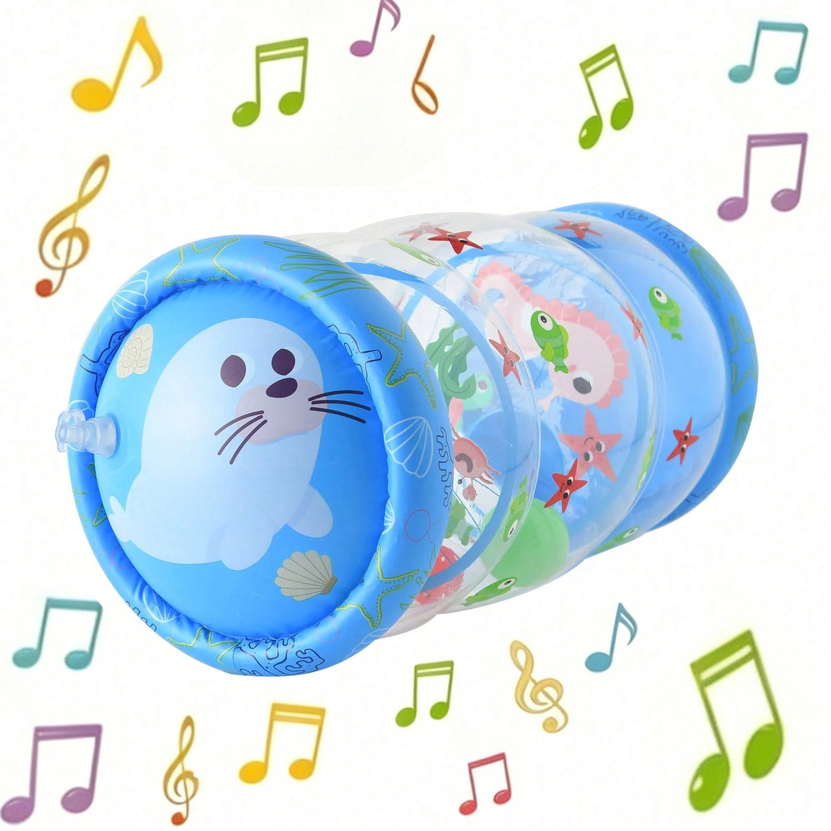 Infant Crawling Toy Encourages Crawling, Green, Blue, Early Development Baby Activity With Rattle And Rolling Ball, Built-In Bell Fun Cute Animal Style Helps Develop Motor Skills, 6 Months, 1 2 3 Year