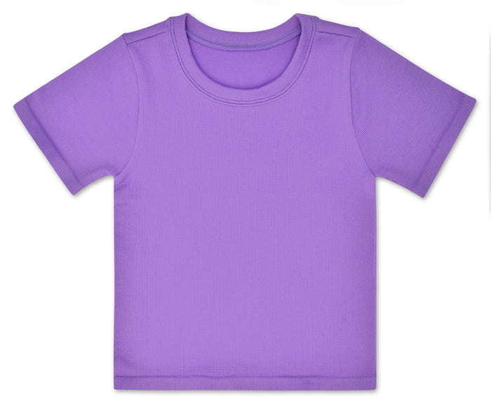 Iscream - Ribbed Short Sleeve Shirt - Vivid Violet