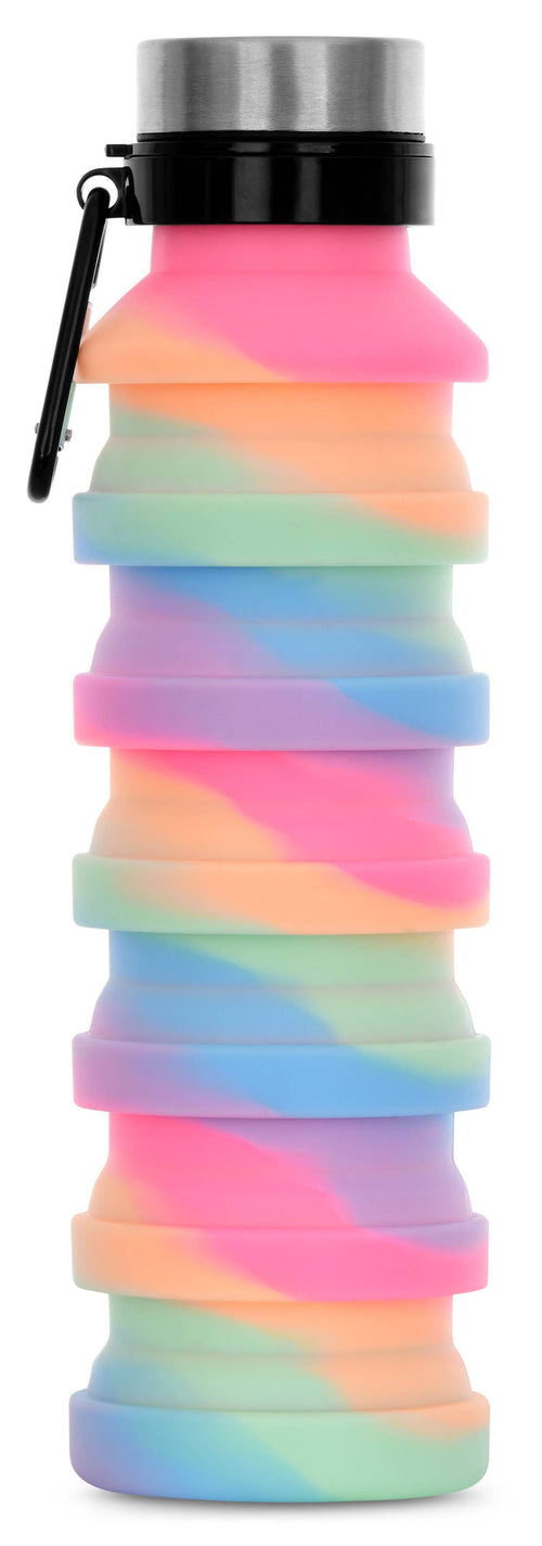 Iscream Collapsible Water Bottle - Happy Stripe
