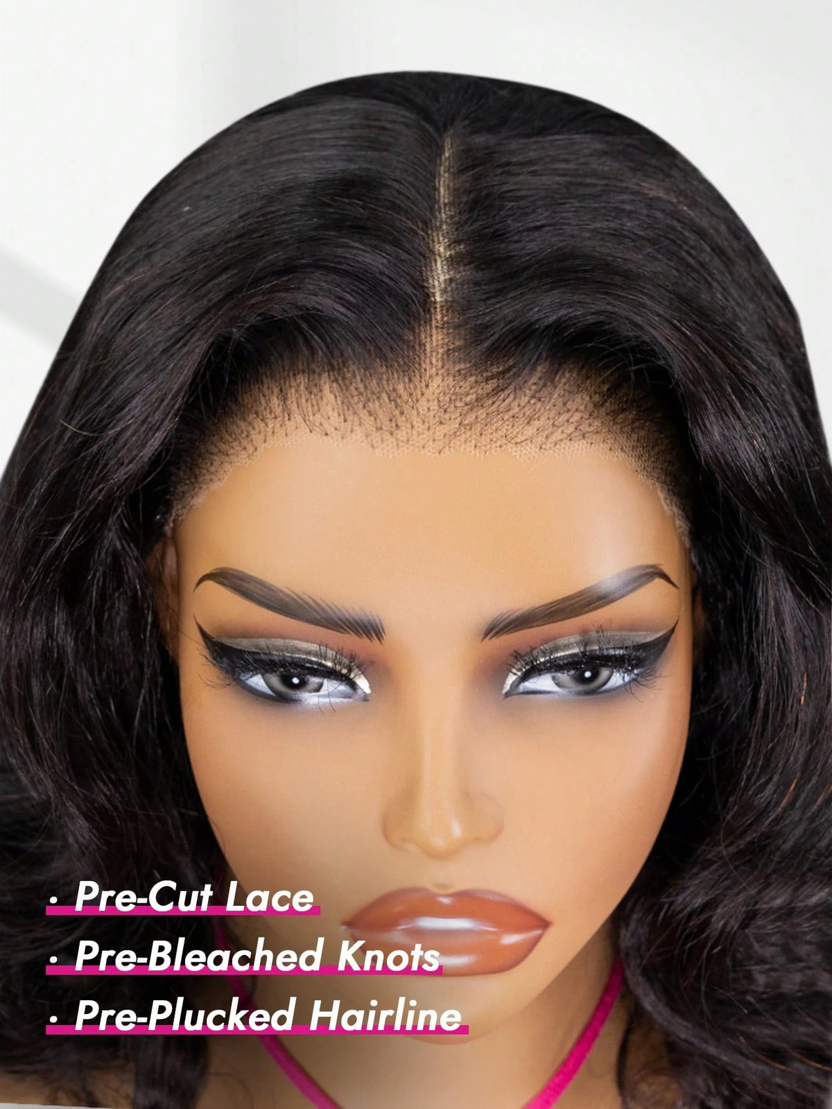 ISEE HAIR Wear Go Ocean Wave Wig Pre-Cut Lace Glueless Wigs Natural Color Pre-Plucked Hairline 9*6 Transparent Lace 180% Density 8-16 Bob Inch Upgrade Wig Friendly Use For Beginners