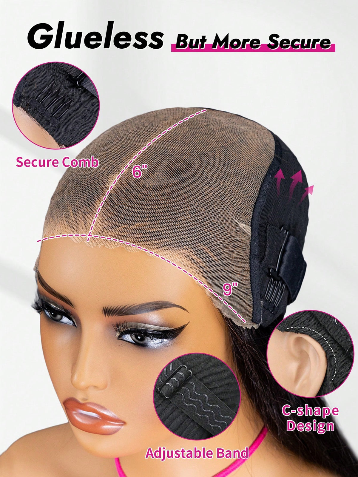 ISEE HAIR Wear Go Ocean Wave Wig Pre-Cut Lace Glueless Wigs Natural Color Pre-Plucked Hairline 9*6 Transparent Lace 180% Density 8-16 Bob Inch Upgrade Wig Friendly Use For Beginners