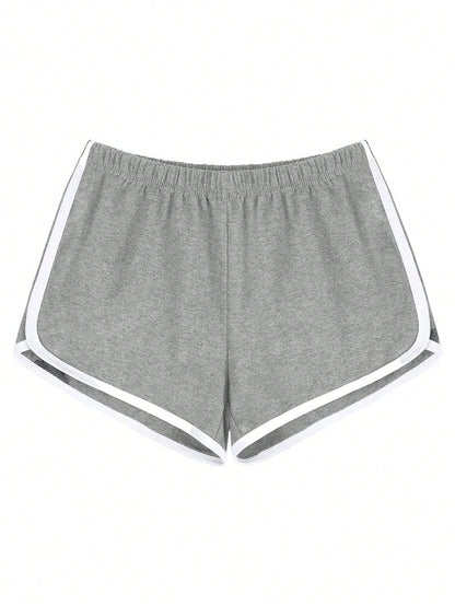 IslaSuriya Women's Casual Versatile Contrast Trim Shorts, For Gym