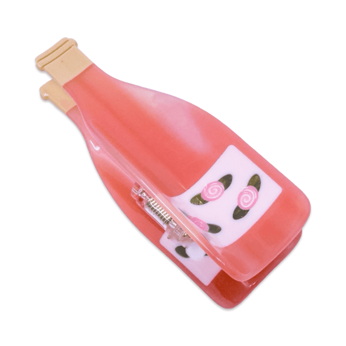 Jenny Lemons Hair Claw Clip - Large Rose Wine Bottle