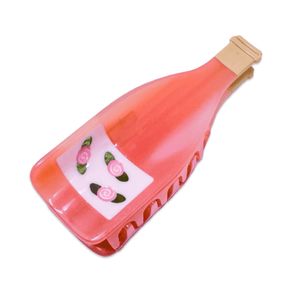 Jenny Lemons Hair Claw Clip - Large Rose Wine Bottle