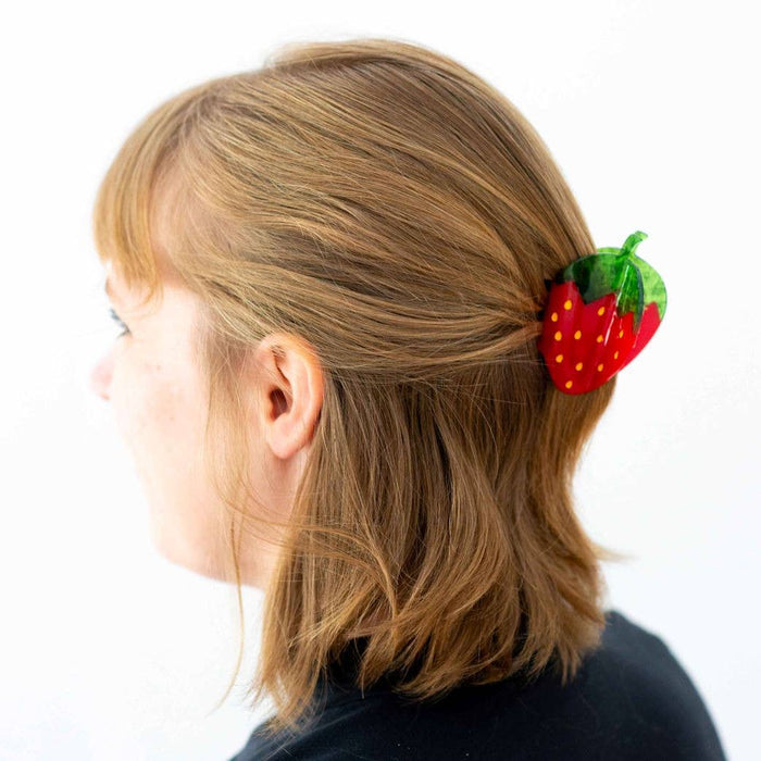 Jenny Lemons Hair Claw Clip - Midi Red Strawberry