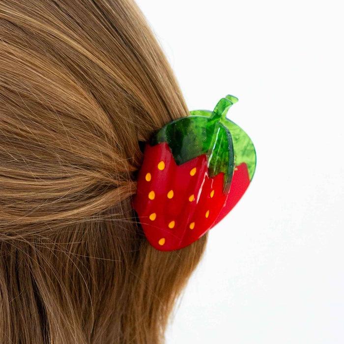 Jenny Lemons Hair Claw Clip - Midi Red Strawberry