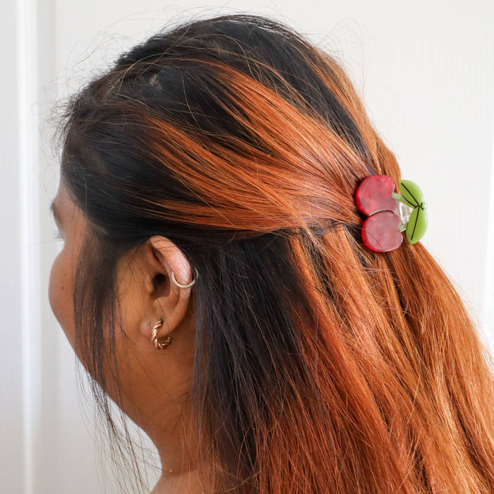 Jenny Lemons Hair Claw Clip - Mini Maraschino Cherries