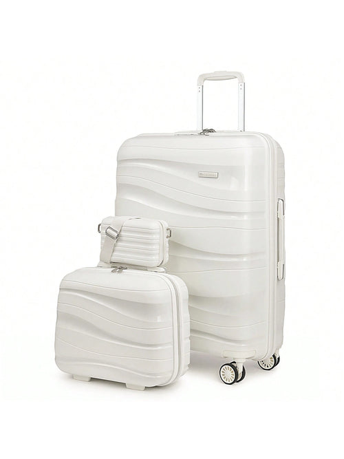 Joyway 20x14x6" Carry On Luggage, PP Hardshell Spinner Suitcase, Airline Approved Travel Trolley Bag, Durable Travel Essential For Men & Women