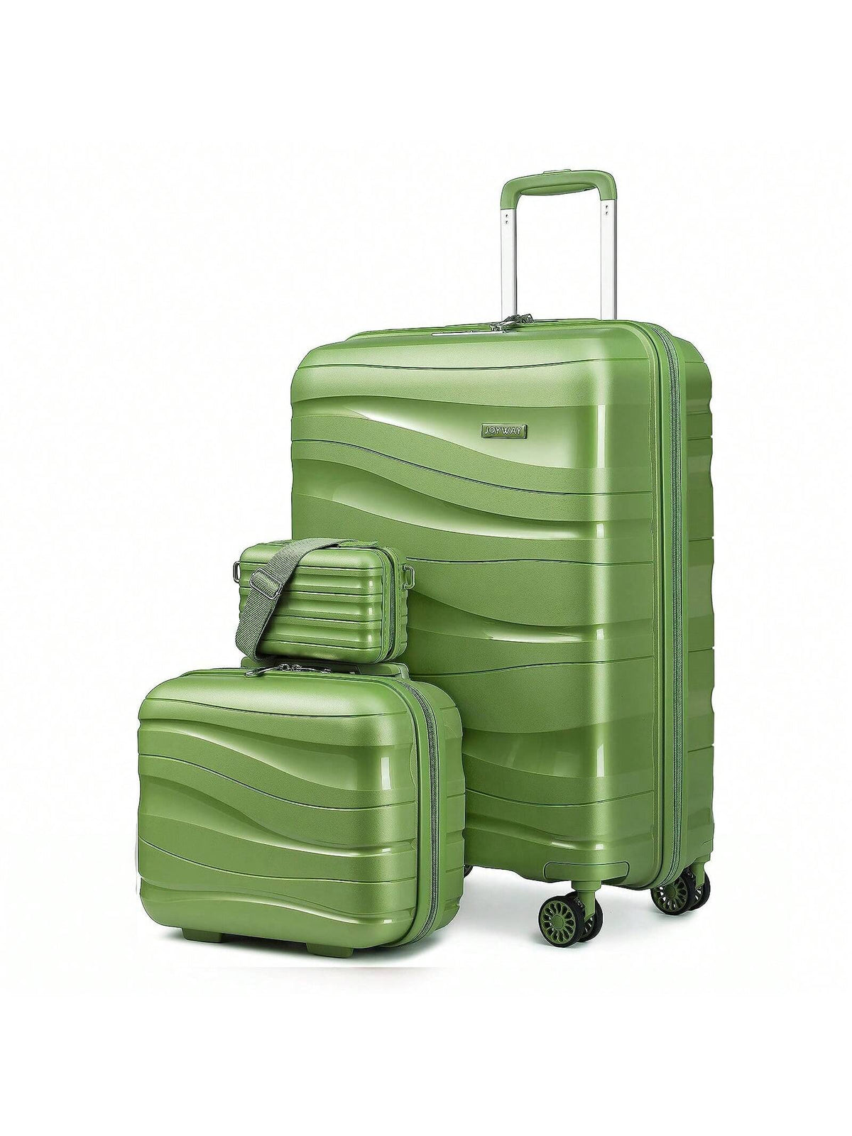 Joyway 20x14x6" Carry On Luggage, PP Hardshell Spinner Suitcase, Airline Approved Travel Trolley Bag, Durable Travel Essential For Men & Women