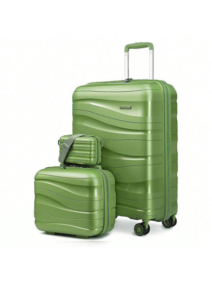 Joyway 20x14x6" Carry On Luggage, PP Hardshell Spinner Suitcase, Airline Approved Travel Trolley Bag, Durable Travel Essential For Men & Women