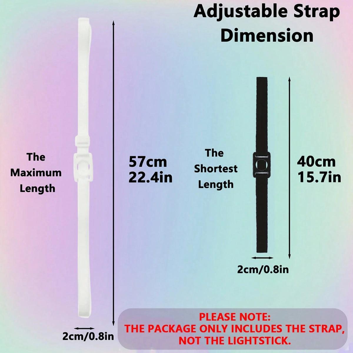 K-POP Light Stick Crossbody Strap Set, Adjustable Light Stick Carrying Strap, Freely Adjustable To Fit Any Light Stick Handle Size. Suitable For K-POP Fan Gatherings, Games, Events, Family, Parties, N