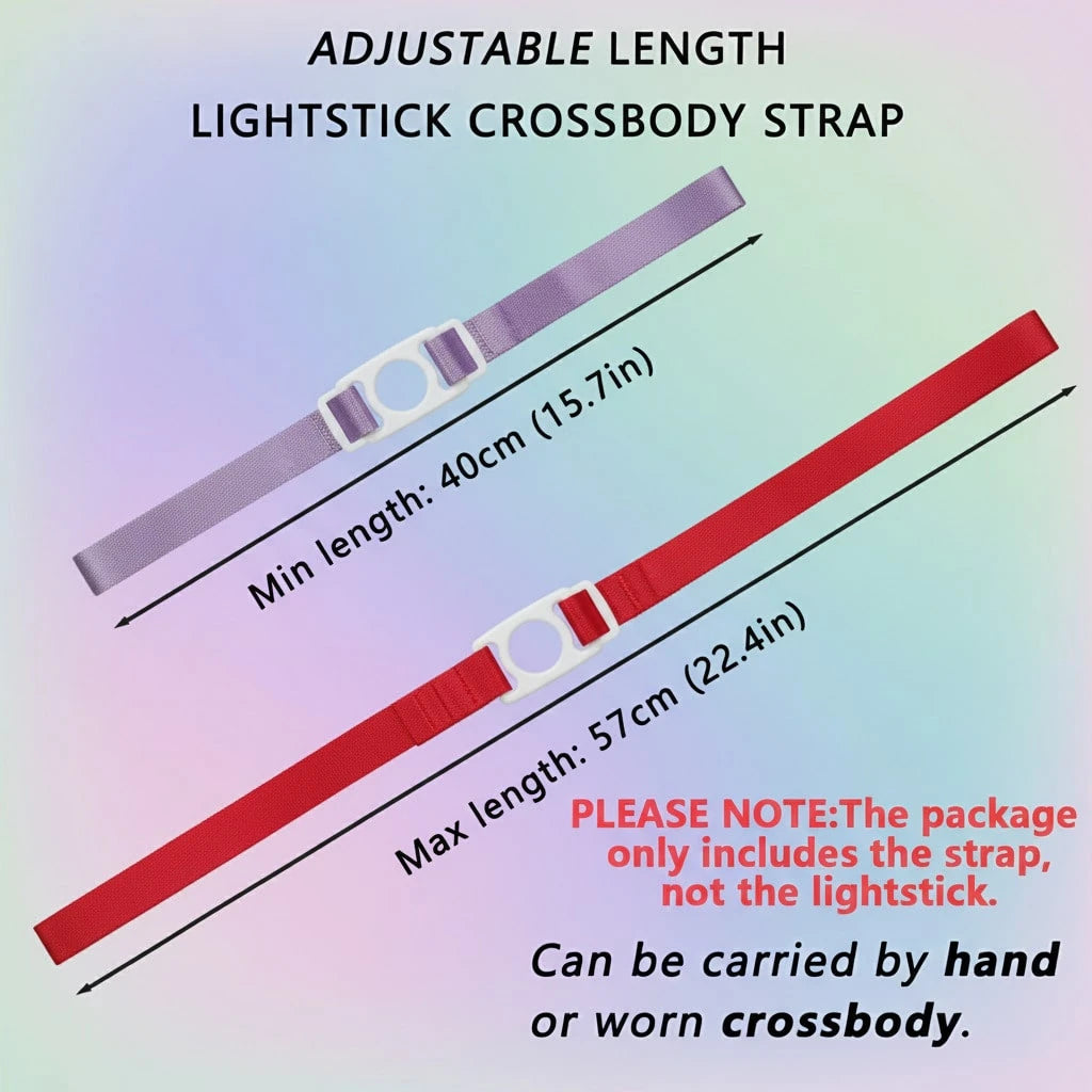 K-POP Light Stick Crossbody Strap Set, Adjustable Light Stick Carrying Strap, Freely Adjustable To Fit Any Light Stick Handle Size. Suitable For K-POP Fan Gatherings, Games, Events, Family, Parties, N