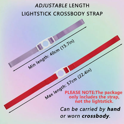K-POP Light Stick Crossbody Strap Set, Adjustable Light Stick Carrying Strap, Freely Adjustable To Fit Any Light Stick Handle Size. Suitable For K-POP Fan Gatherings, Games, Events, Family, Parties, N